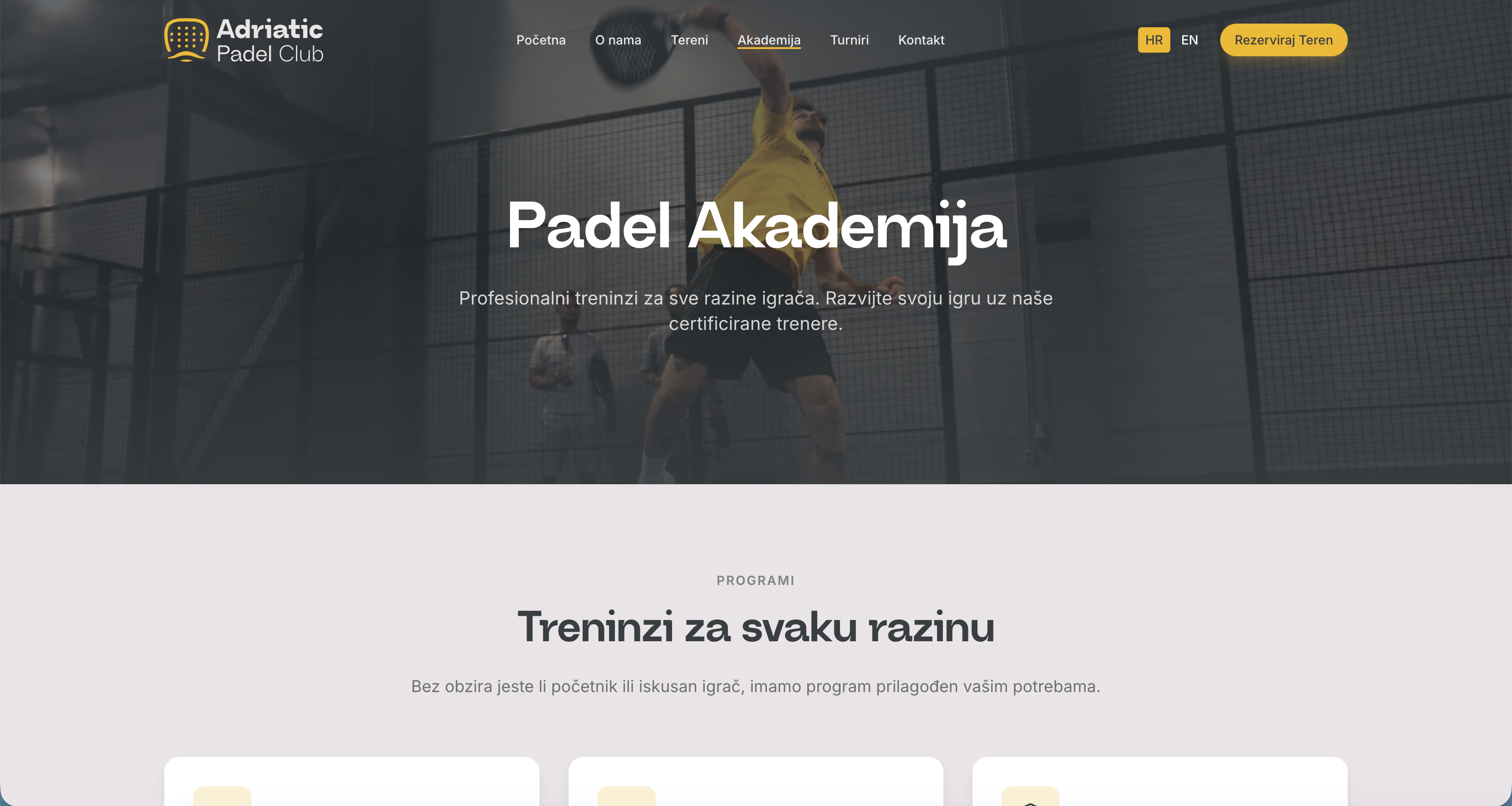 Adriatic Padel Klub · ekran 4