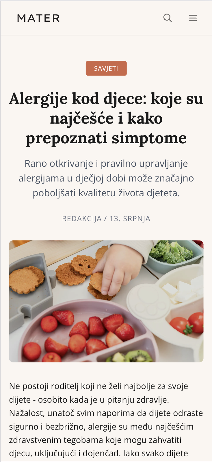 MaterMag Digital Magazine · mobilni prikaz 3