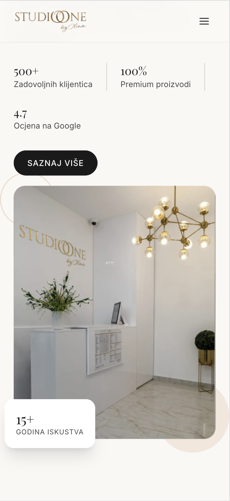 Studio One By Nina · mobilni prikaz 3