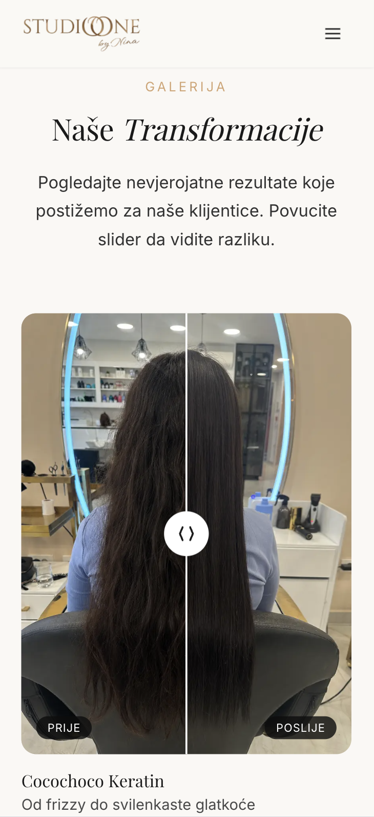 Studio One By Nina · mobilni prikaz 4